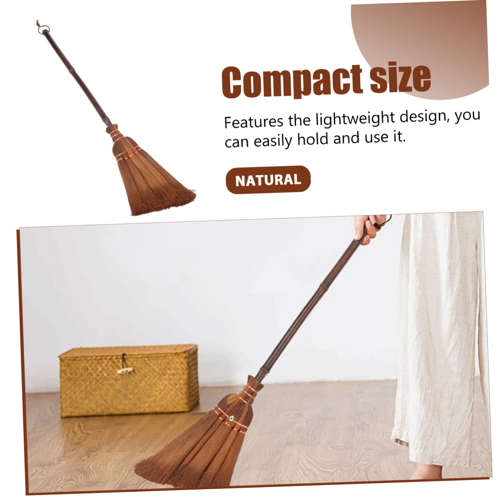 1pc Children's Broom Housewarming Sweeping Broom Brooms for Sweeping Lobby Broom Woven Threads Broom Broomcorn Broom Coconut Palm Broom Rustic Broom Mini Baby Stick