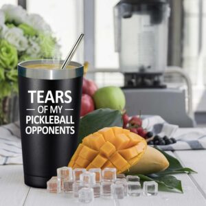 SpenMeta Pickleball Gifts for Men - Gifts for Pickleball Lovers - Tears of My Pickleball Opponents - Funny Birthday, Christmas Gifts for Pickleball Player - 20oz Pickleball Tumbler