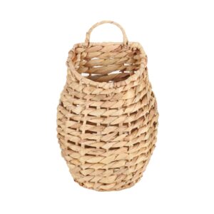 yrmt water hyacinth woven hanging basket wall hanging basket decorative front door basket decor for flower plants boho 15" x 10"