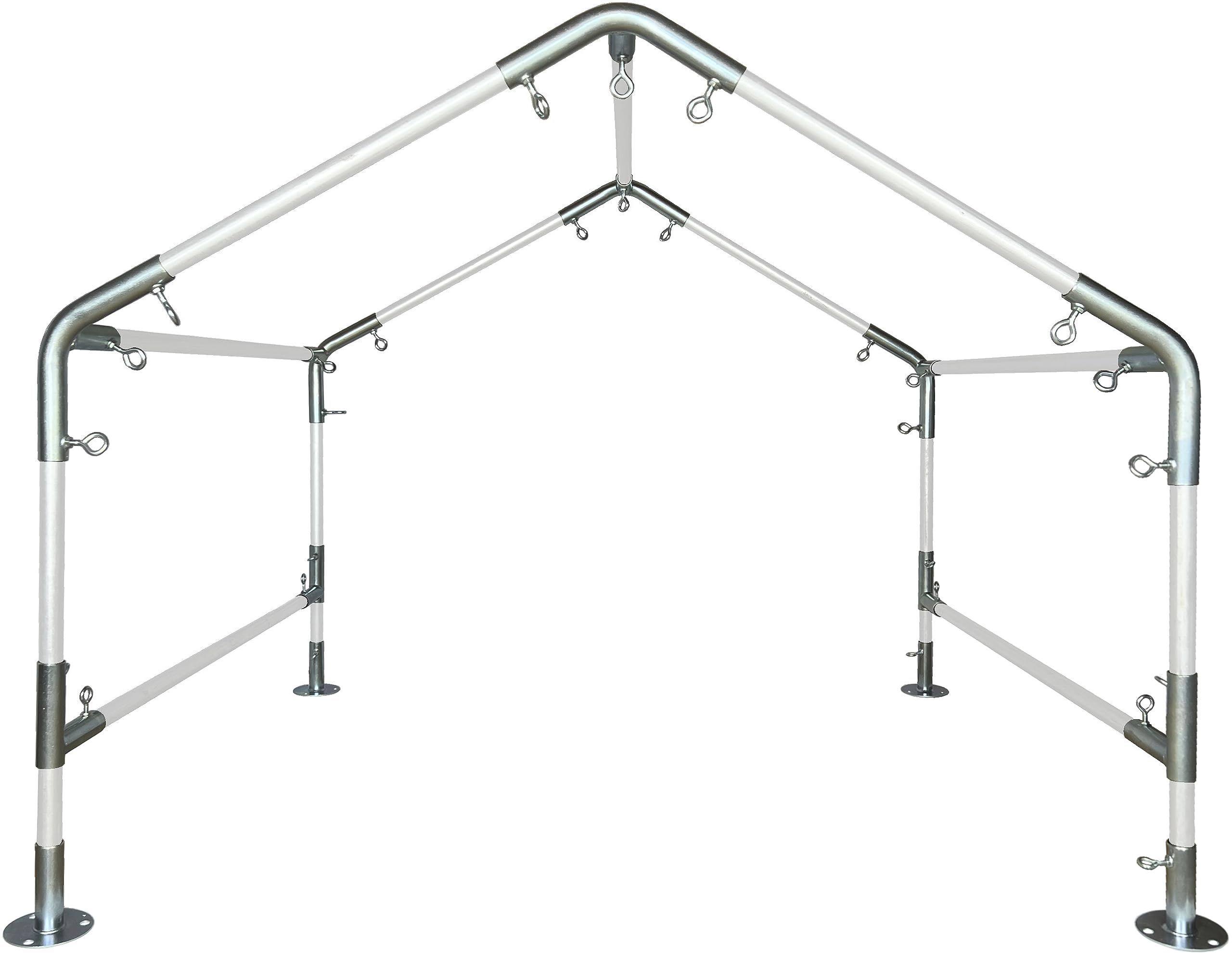 10' x 10' High Peak Canopy Fittings, DIY RV & Boat Carport, Party Tent, 1" EMT Metal Frame Parts