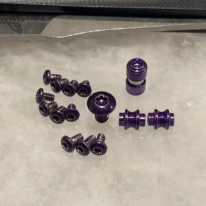 Translucent Purple Torx Screws, Thumb Stud & Standoff for Benchmade 940-2 Knife