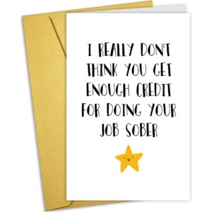 Nchigedy Funny Boss's Day Card for Men Women, Humorous Boss's Day Gift for Boss, Boss's Birthday Card, Retirement Card for Boss Coworkers