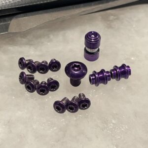 Translucent Purple Torx Screws, Thumb Stud & Standoff for Benchmade 940-2 Knife