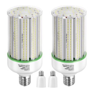 100w led corn light bulb 2pack,400 watt metal halide hid lamp replacement,5000k e39 mogul base led bulb for street and area lighting bay light fixture wearehouse workshop garage gyms