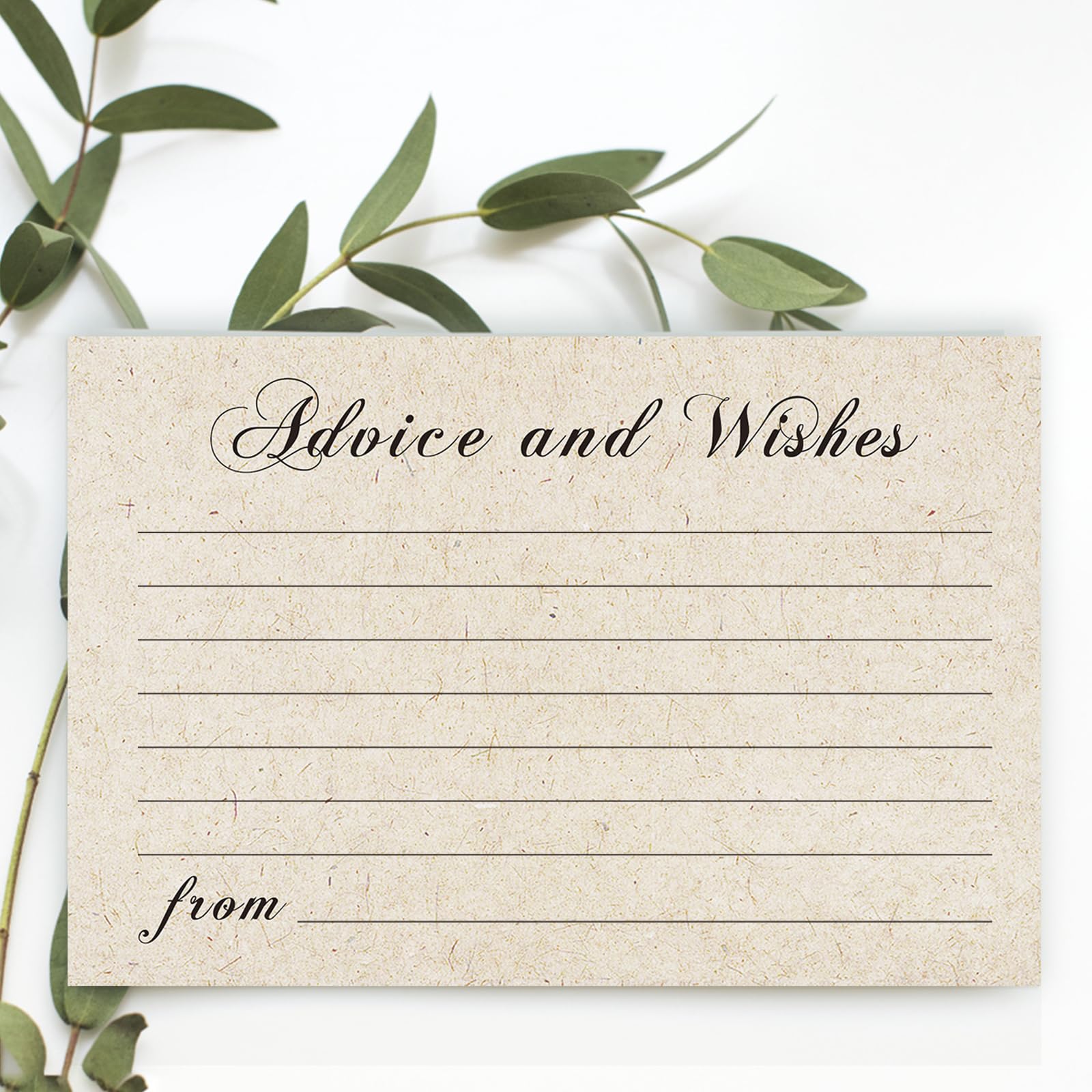 Fibevon Advice and Wishes Cards 50 Pcs for Wedding, Bridal, Mr and Mrs, Retirement, Baby Shower,Graduation Party Decorations - Words of Wisdom Cards