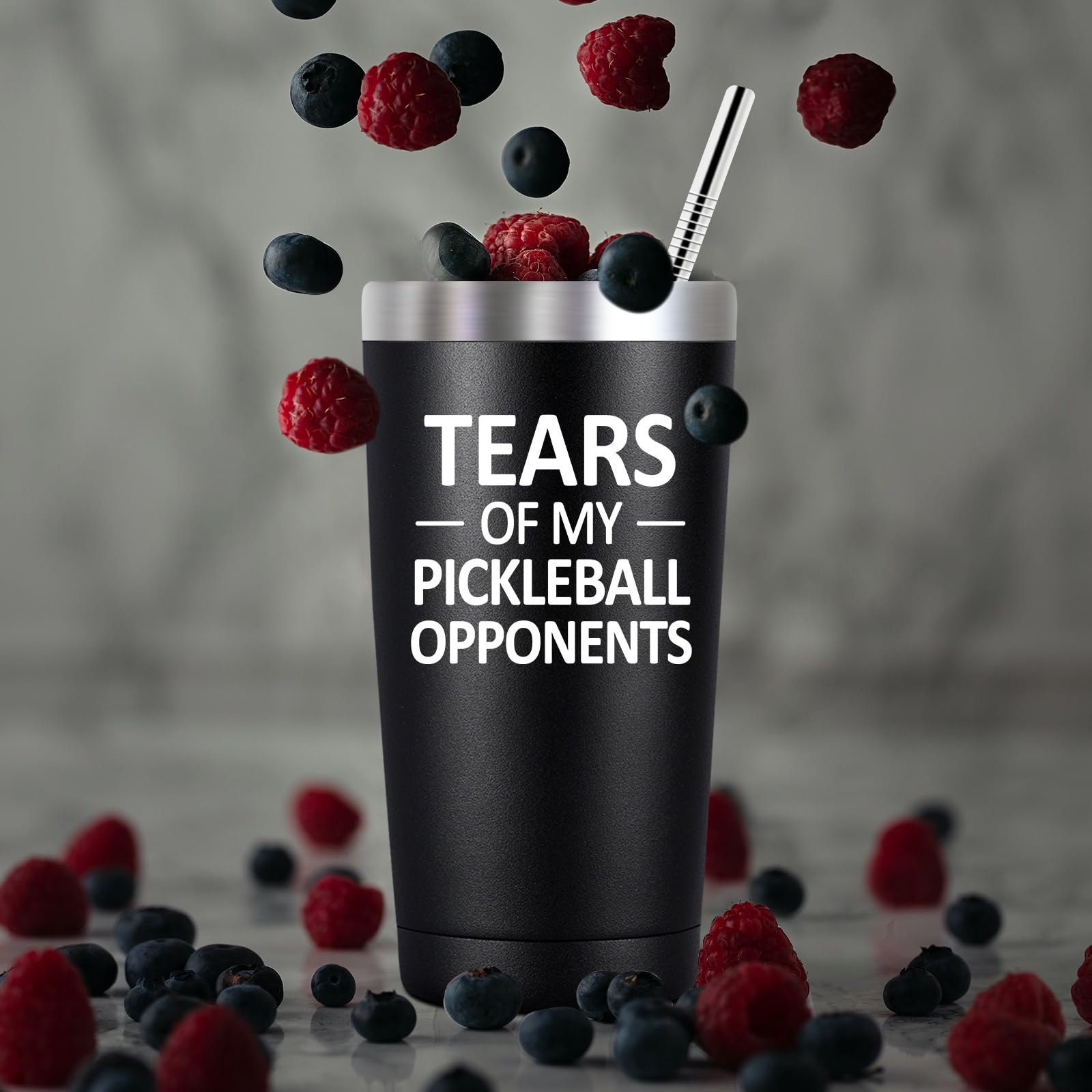 SpenMeta Pickleball Gifts for Men - Gifts for Pickleball Lovers - Tears of My Pickleball Opponents - Funny Birthday, Christmas Gifts for Pickleball Player - 20oz Pickleball Tumbler