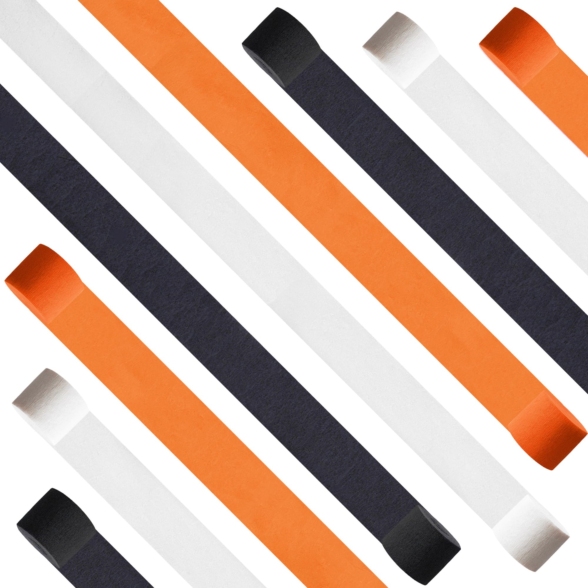 Black Orange White Halloween Party Decoration Crepe Paper Streamers,Halloween Theme Birthday Party Surprise Voorpleasy