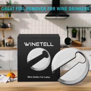 Wine Foil Cutter-Premium Stainless Steel Wine Foil Cutter Tool-Foil Cutter for Wine Bottles-Wine Foil Cutter Opener Neck Label Remover-Wine Top Seal Cutter-Wine Bottle Foil Cutter Opener