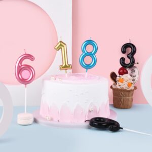 PHD CAKE 2.76 inch Classical Pink 5 Number Birthday Candles, Pink Number Candles, Cake Number Candles, Party Celebration