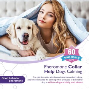 Dog Calming Pheromone Collar Set of 3,Relieves Anxiety,Keeps Dog Quiet,Foldable Collar