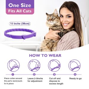 3 Pack Calming Collar for Cats and Kittens Pheromone Collar Efficient Relieve Reduce Anxiety Stress Pheromones Calm Relaxing Comfortable Breakaway Collars Adjustable for Small, Medium Large Cat