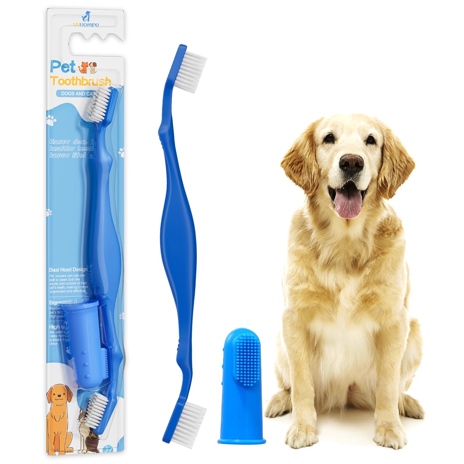 VVHOMIFE Comfort Grip Canine Toothbrush for Large Dogs - Ergonomically Designed for Easy Dental Care for Large Dogs Dog Dental Cleaning - L