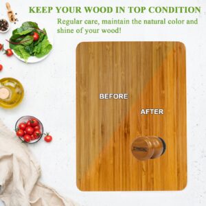 Cutting Board Oil Wax Applicator, Butcher Blocks Oil Cream Wood Applicator for Food Grade Mineral Oil, Countertops, and Bamboo Cutting Board, Wooden Utensils(Nature)