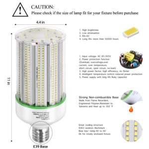 GTAREN 120W LED Corn Light Bulb 2pack,LED Replacement Metal Halide HPS CFL 500 Watt HID lamp,5000K E39 Mogul Base LED Corn lamp,for Area Lighting Wearehouse Factory Parking lot shoebox Bay Light