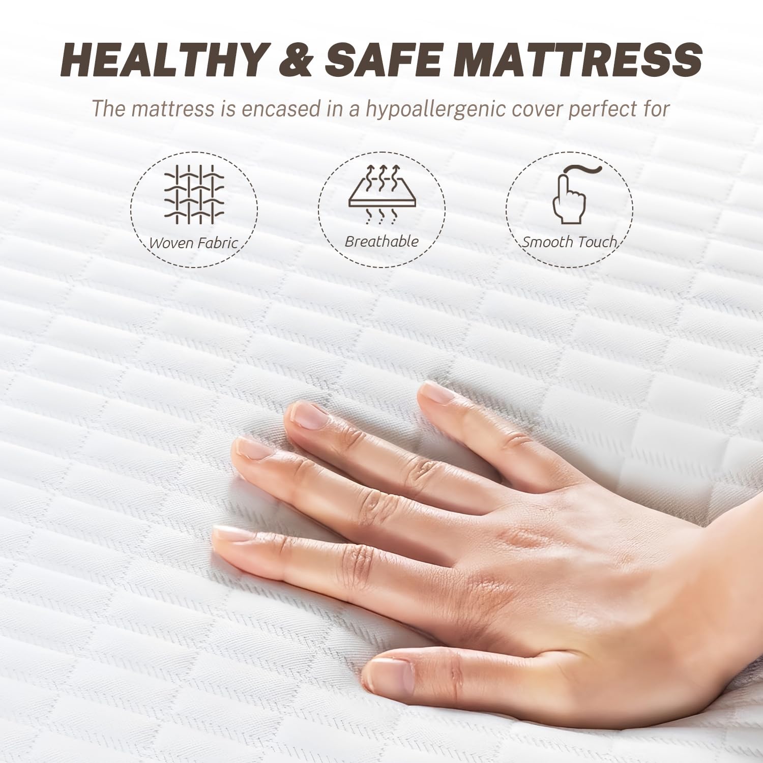 Dopinmin King Mattress, 12 Inch Gel Infused Memory Foam Mattress Medium-Firm Mattress for Pressure Relief & Cooling Sleep, CertiPUR-US Certified, Bed in a Box