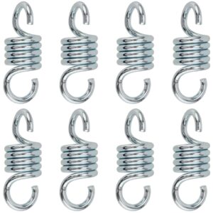 hakzeon 8 pcs porch swing springs, hammock chair spring, heavy duty porch swing hooks swing extension spring for hammocks, hanging chairs, boxing bags, porch swing, 440 lbs capacity