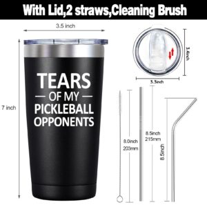 SpenMeta Pickleball Gifts for Men - Gifts for Pickleball Lovers - Tears of My Pickleball Opponents - Funny Birthday, Christmas Gifts for Pickleball Player - 20oz Pickleball Tumbler