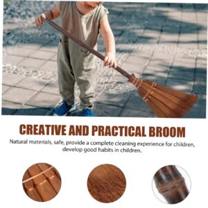 1pc Children's Broom Housewarming Sweeping Broom Brooms for Sweeping Lobby Broom Woven Threads Broom Broomcorn Broom Coconut Palm Broom Rustic Broom Mini Baby Stick