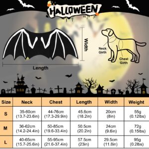 Newthinking Halloween Dog Bat Costume, Cat Bat Wings Costume, Pet Halloween Costumes, Skeleton Bone Bat Wing Apparel Accessories for Kitten Puppies