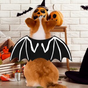 Newthinking Halloween Dog Bat Costume, Cat Bat Wings Costume, Pet Halloween Costumes, Skeleton Bone Bat Wing Apparel Accessories for Kitten Puppies