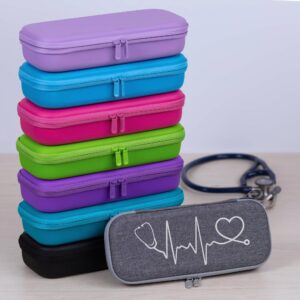 ButterFox Premium Stethoscope Case with Divider and ID Slot for 3M Littmann Classic III, Cardiology IV Diagnostic and More Stethoscopes with Pocket for Nurse Accessories (Grey 2)