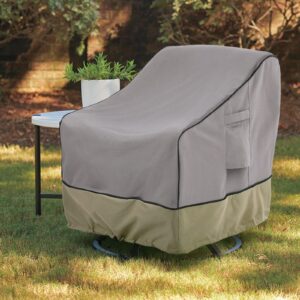 BRIVIC Patio Furniture Covers Waterproof for Chair, Outdoor Lawn Chair Covers Fits up to 36W x 37D x 36H inches(2Pack), Grey