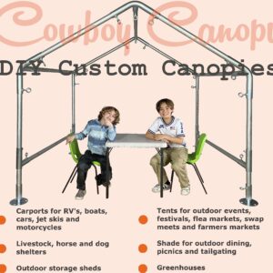 10' x 10' High Peak Canopy Fittings, DIY RV & Boat Carport, Party Tent, 1" EMT Metal Frame Parts