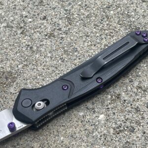 Translucent Purple Torx Screws, Thumb Stud & Standoff for Benchmade 940-2 Knife