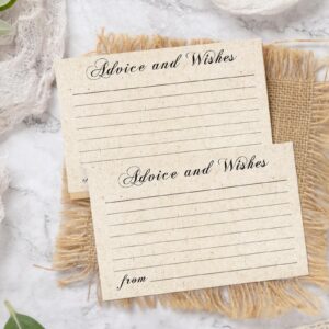 Fibevon Advice and Wishes Cards 50 Pcs for Wedding, Bridal, Mr and Mrs, Retirement, Baby Shower,Graduation Party Decorations - Words of Wisdom Cards