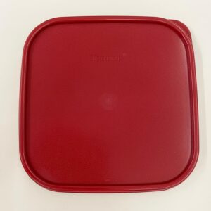 Tupperware Modular Mates Square Replacement Lids Seal Lid 1623 Red 7" x 7"