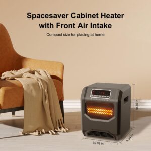 Infrared Space Heater 3 Mode 1500W Electric heater with 6 Quartz Infrared Element Child Lock Timer Remote for Indoor Use WEWARM