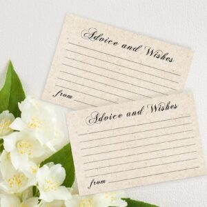 Fibevon Advice and Wishes Cards 50 Pcs for Wedding, Bridal, Mr and Mrs, Retirement, Baby Shower,Graduation Party Decorations - Words of Wisdom Cards