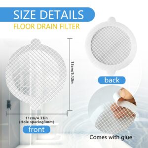 Melfluo 50 Pcs Disposable Shower Drain Cover Hair Catcher,Floor Drain Sticker，Drain Cover Sticker，Bathroom，Kitchen，Bathtub,Laundry,Shower Drain Stickers for Hair