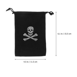 Halloween Pirate Bags with Drawstring, 20Pcs 6.1 x 4.5 Inches Pirate Goodie Bags, Pirate Coin Bags Candy Pouches Wrapping Bags for Halloween Party