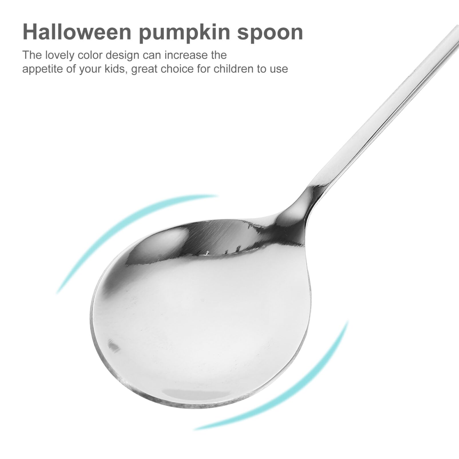 Kichvoe Small Pumpkin Shaped Spoon 4.9Inch Sugar Spoon Dessert Tea Coffee Stirring Spoon Tasting Spoon Halloween Home Decoration for Espresso Tea Coffee-6PCS