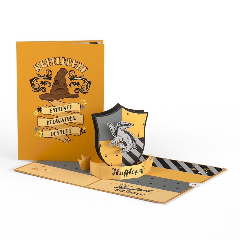 Lovepop Harry Potter Hufflepuff Birthday Pop-Up Card, 5 X 7 inches