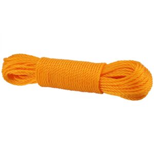 nylon clothesline rope, 20m windproof clothes drying rope portable laundry line hanger rope for indoor outdoor garden travel camping home hotel(orange)