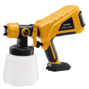 cordless paint sprayer for dewalt 20v battery airless electric hvlp spray paint gun tools for house painting/home interior and exterior/wood/walls/furniture/floor/fence (no battery)