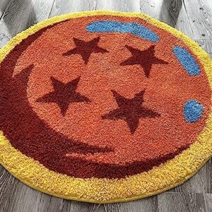 EXIGENT Premium Orange Ball Ultra Soft Anti-Slip Floor Door Mat Rug (OrangeBall)