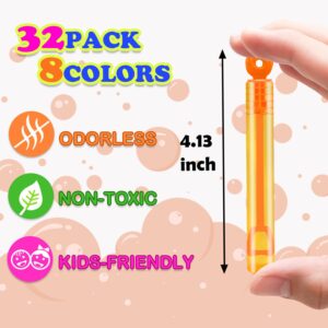 Kids Party Goodie Bag Stocking Stuffer Fillers for Toddlers, 32 Pack Mini Bubble Wand Toys Gifts for Kids, Small Christmas Pinata Birthday Party Favors Supplies, Camping Classroom Prizes Treats