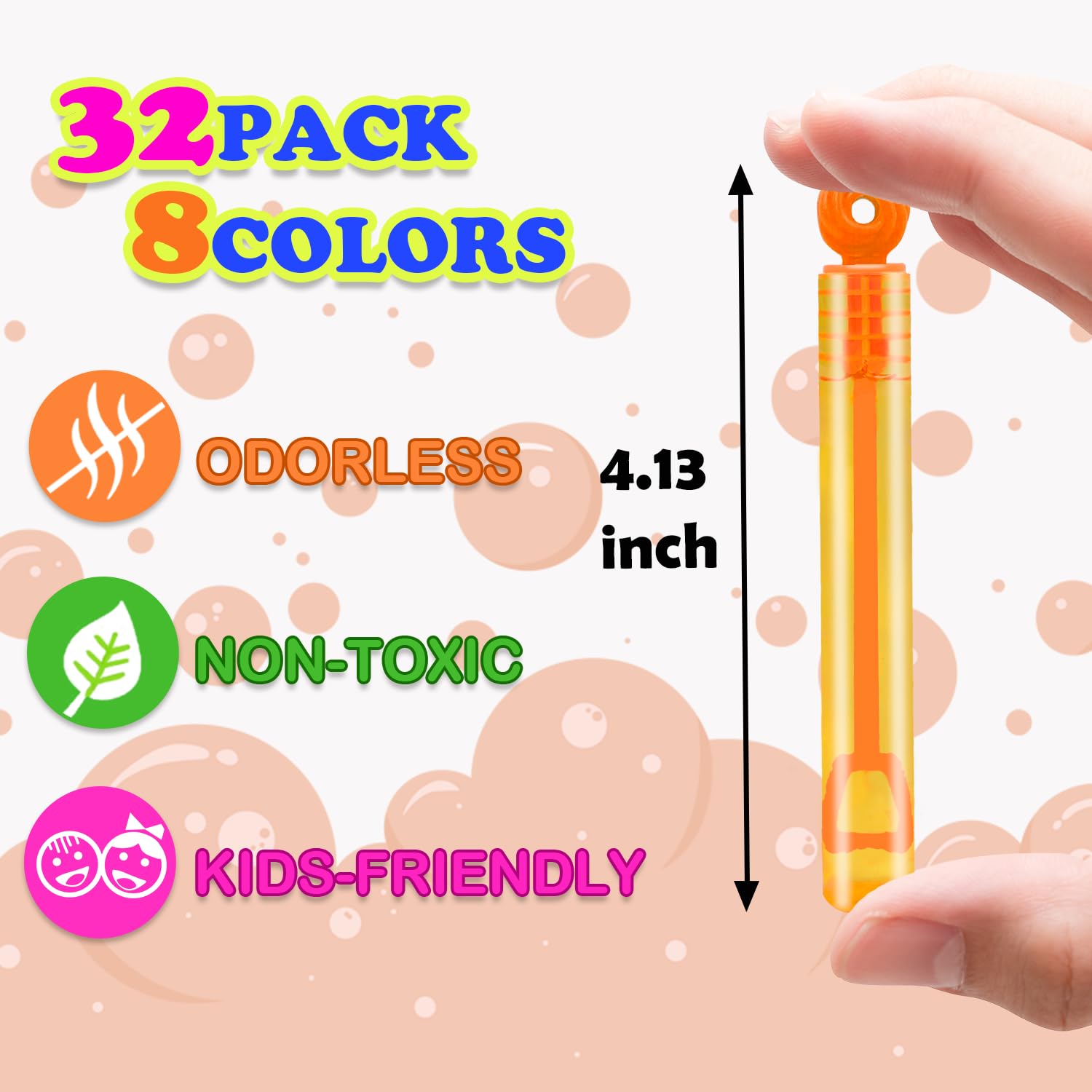 Kids Party Goodie Bag Stocking Stuffer Fillers for Toddlers, 32 Pack Mini Bubble Wand Toys Gifts for Kids, Small Christmas Pinata Birthday Party Favors Supplies, Camping Classroom Prizes Treats