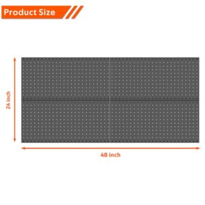 Ultrawall 4 Pcs Metal Pegboard Wall Panels, Peg Boards for Garage Tool Storage