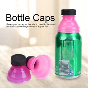 6Pcs Reusable Useful Snap On Pop Can Bottle Caps for Lid Reusable Pop Can Lid for Picnic/Beach/Family Gathering/Party,Can Be Used for Soda,Sprite, Beer Cans (6 Colors)