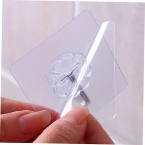 Zerodeko 10pcs Clear Adhesive Hooks Nail Wall Hook