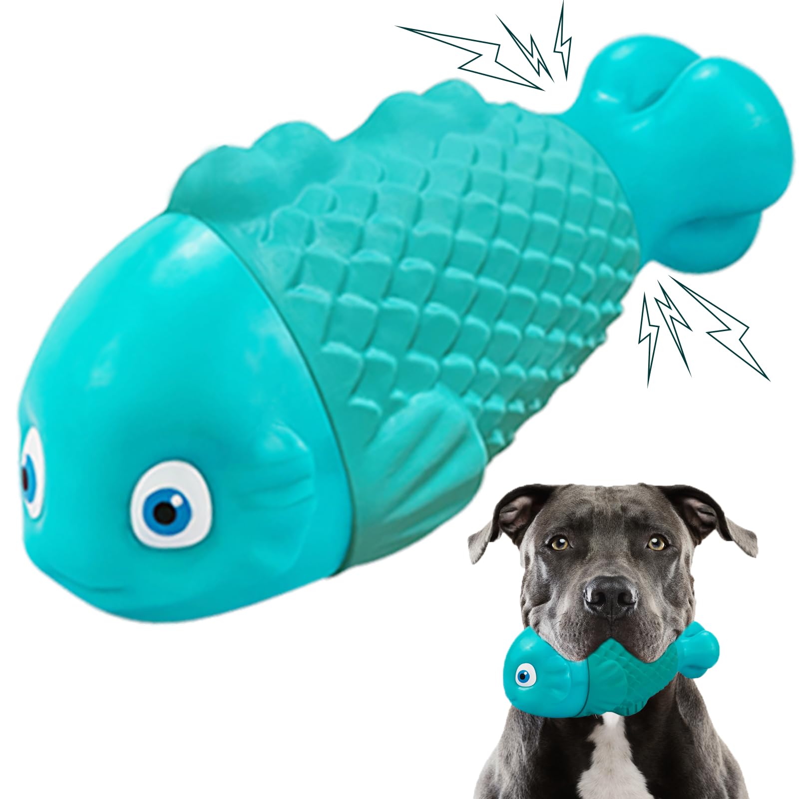 BoYoYo Dog Chew Toys for Aggressive Chewers, Indestructible Dog Toys for Aggressive Chewers, Tough Dog Toys for Large Dogs, Squeaky Dog Toys, Strong Dog Toys, Super Chewer, Heavy Duty