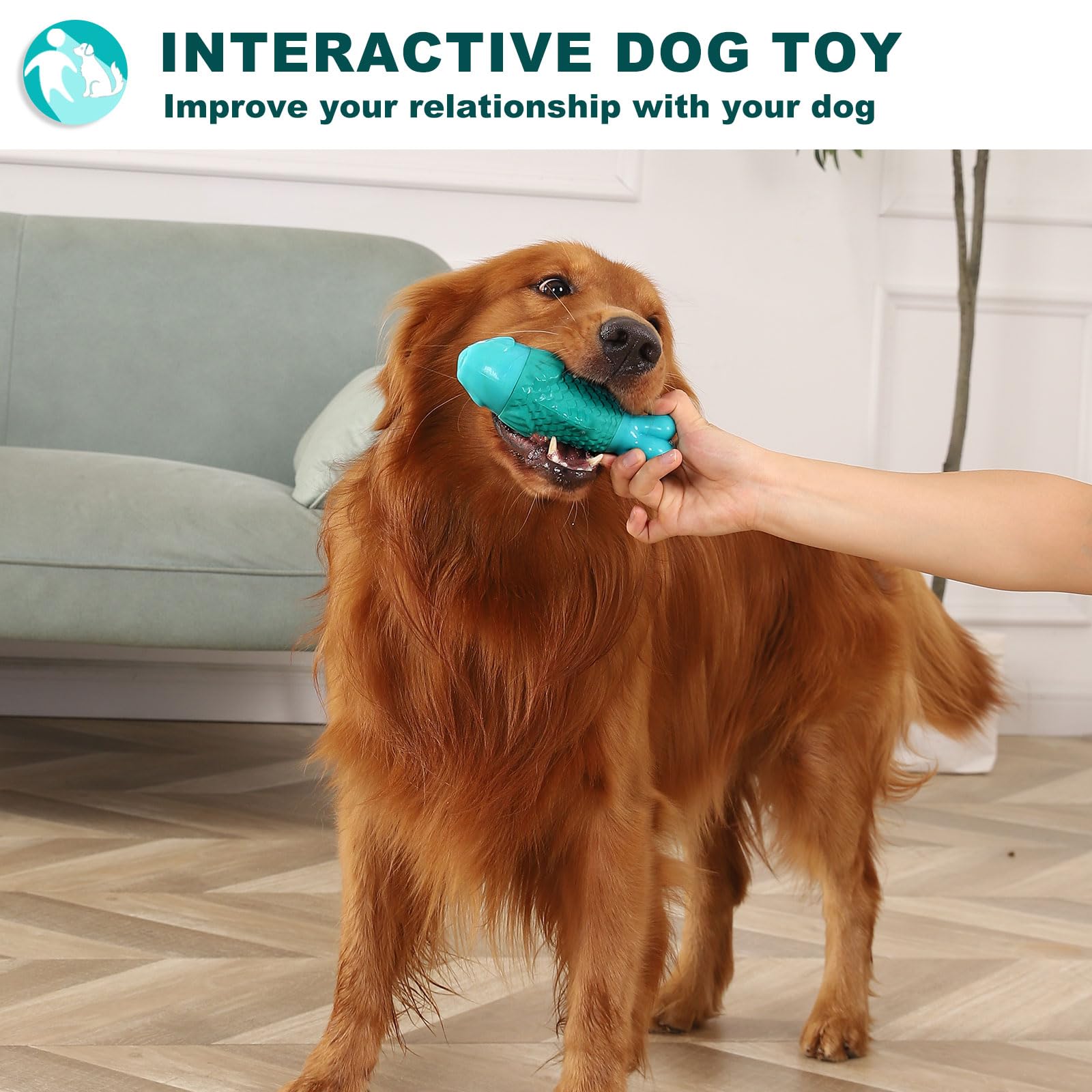 BoYoYo Dog Chew Toys for Aggressive Chewers, Indestructible Dog Toys for Aggressive Chewers, Tough Dog Toys for Large Dogs, Squeaky Dog Toys, Strong Dog Toys, Super Chewer, Heavy Duty