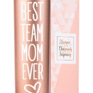 Onebttl Team Mom Gifts for Women, 20oz Skinny Tumblers, Base Ball Soccer Basket Ball Soft Ball Mom Gifts, Rose Gold, Best