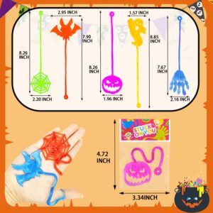 Halloween Treats Non Candy Bulk for Kids, Sticky Hands Party Favors Supplies for Toddlers-100 Pack,Halloween Birthday Basket Goodie bag Stuffer Fillers,Bulk Classroom Prizes Toys Gifts for Boys Girls