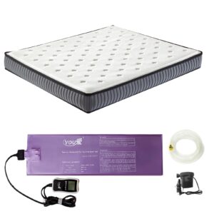 95% small wave waterbed mattresses－intelligent constant temperature full size water bed, no frame needed square waterbed mattress, water and air dual purpose waterbed (queen-60x80)