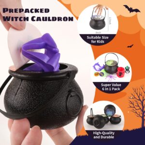 ShyLizard Halloween Party Favors Bulk for Kids, 24 Pack Prefilled Witch Cauldrons with Halloween Toys for Halloween Party Supplies, Halloween Goodie Bag Fillers, Halloween Miniatures Novelty Toys